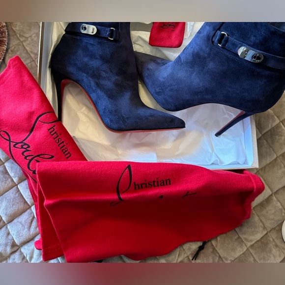 Christian Louboutin Suede Boots Size 38 - Picture 2 of 7